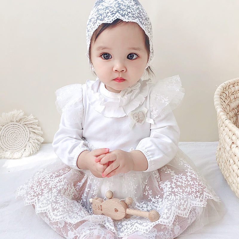 Baby Skirt Spring Autumn Winter Korean Version Girls Dress Plus Velvet One-Year-Old Dress Girl Baby Clothes Princess Skirt Children