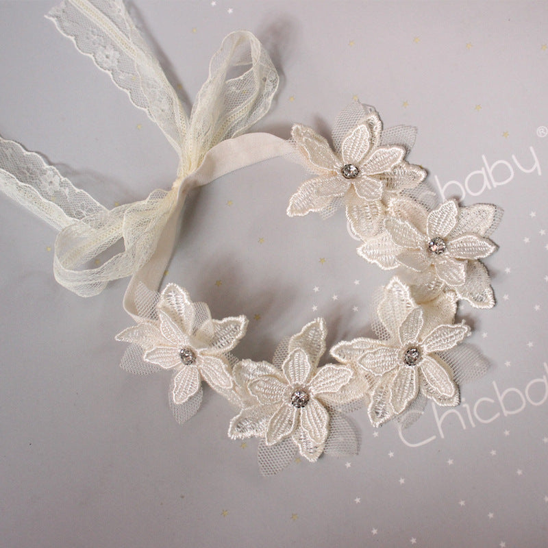 Baby Hair Band Korean Style Headwear Female Baby Princess Hair Accessories Flower 100-Day Photography Cute Hair Band Children's Hair Accessories