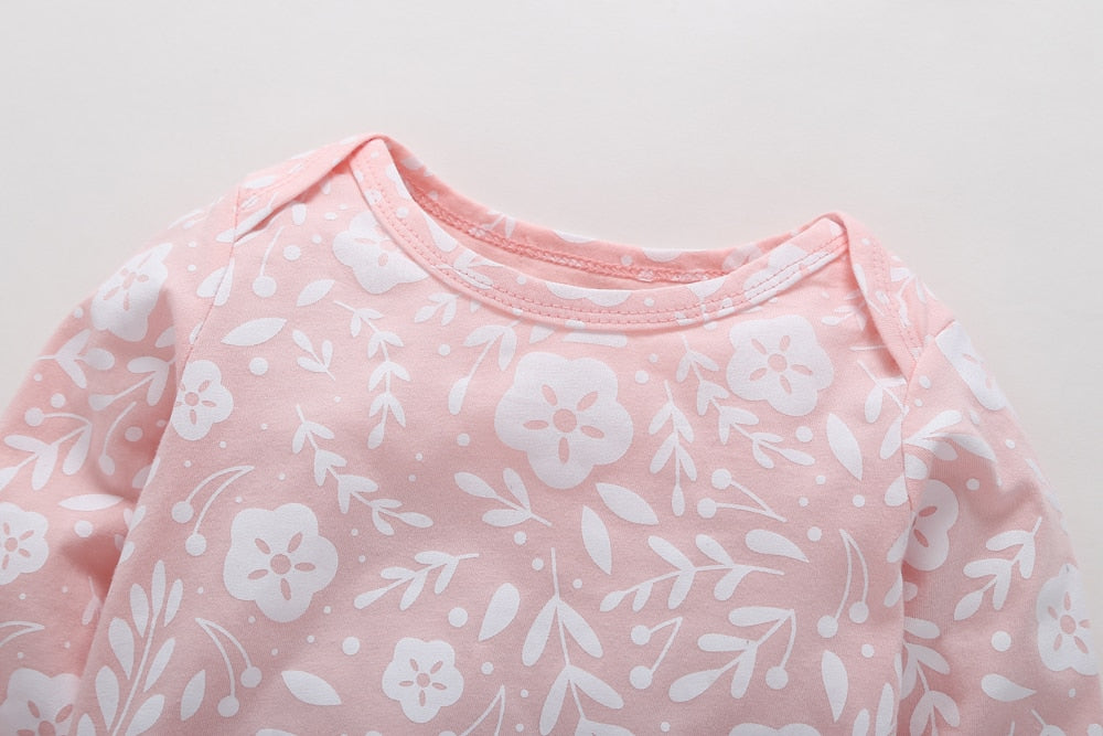 2021 Autumn Style Baby Girls Rompers Long Sleeve One Piece Romper Headband 2pcs Christmas Baby Clothes Jumpsuit Outfits