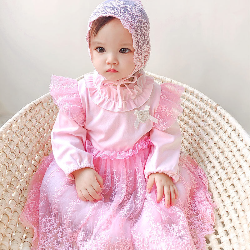 Baby Skirt Spring Autumn Winter Korean Version Girls Dress Plus Velvet One-Year-Old Dress Girl Baby Clothes Princess Skirt Children