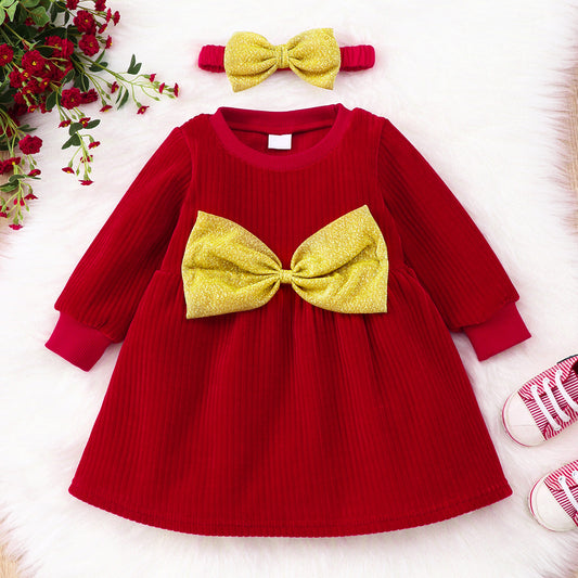 Korean Version New Dress Corduroy Little Princess Dress Baby Girl Dress Winter Children's Dress