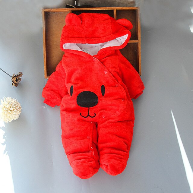 Newborn Baby Fleece Winter Infant Warm Baybysuit One-Pieces