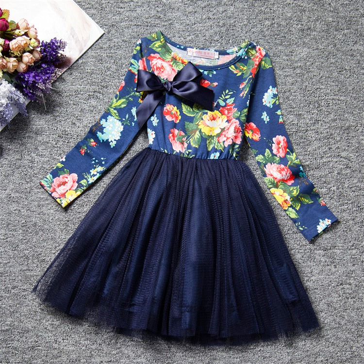 3 4 5 6 7 8 Years Flower Girl Birthday Dress Wedding Kid's Party Costume Children Girls Clothes Princess Baby Colorful Clothing