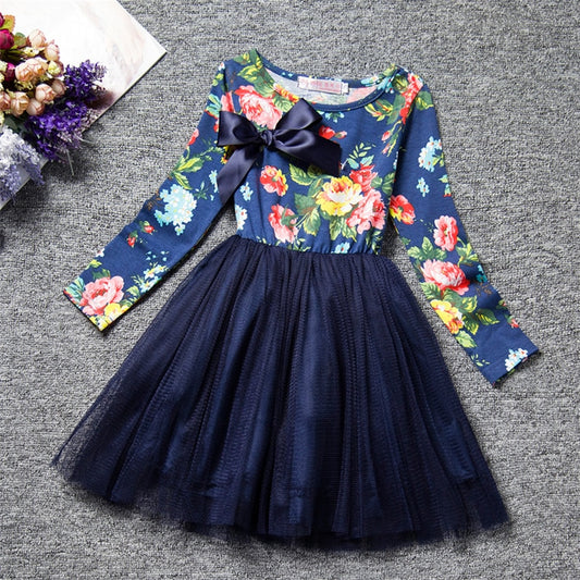 3 4 5 6 7 8 Years Flower Girl Birthday Dress Wedding Kid's Party Costume Children Girls Clothes Princess Baby Colorful Clothing