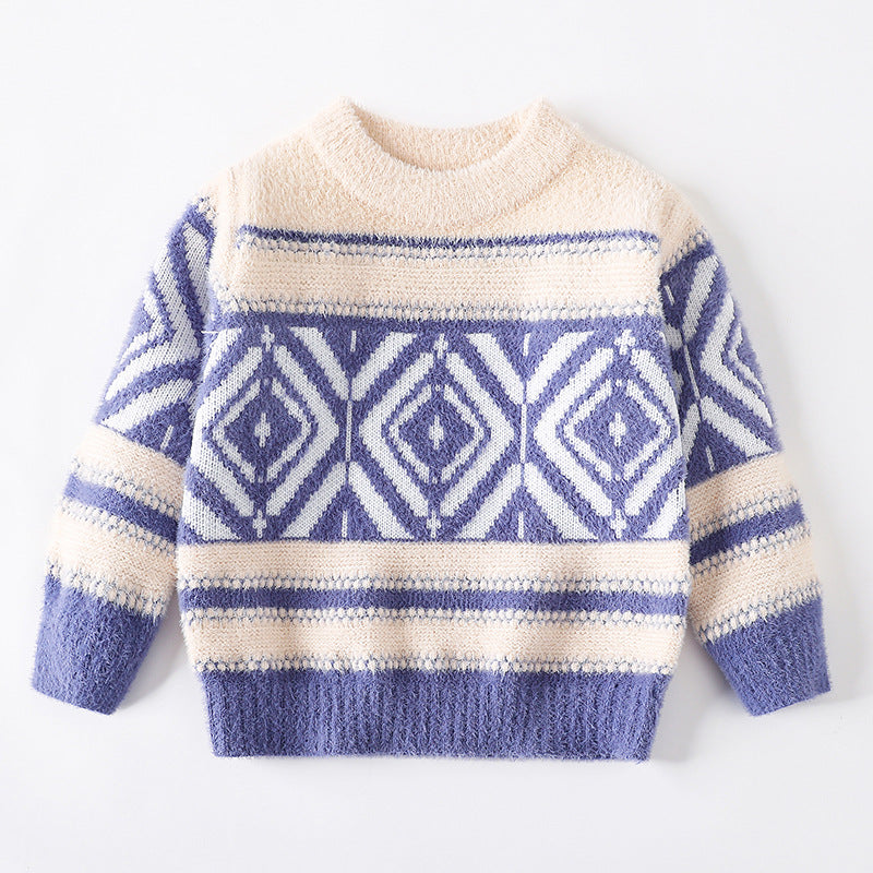 Autumn and Winter New Boys' Casual Sweaters Middle aged Boys' Sweaters Wearing Trendy Outwear Coat Children's Sweaters