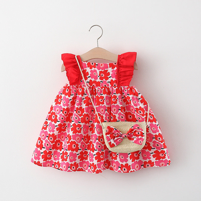 Children's Skirt Girl Baby Summer Dress New Sleeveless Cute Dress Girls Beach Skirt