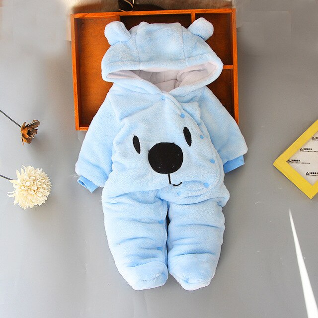 Newborn Baby Fleece Winter Infant Warm Baybysuit One-Pieces