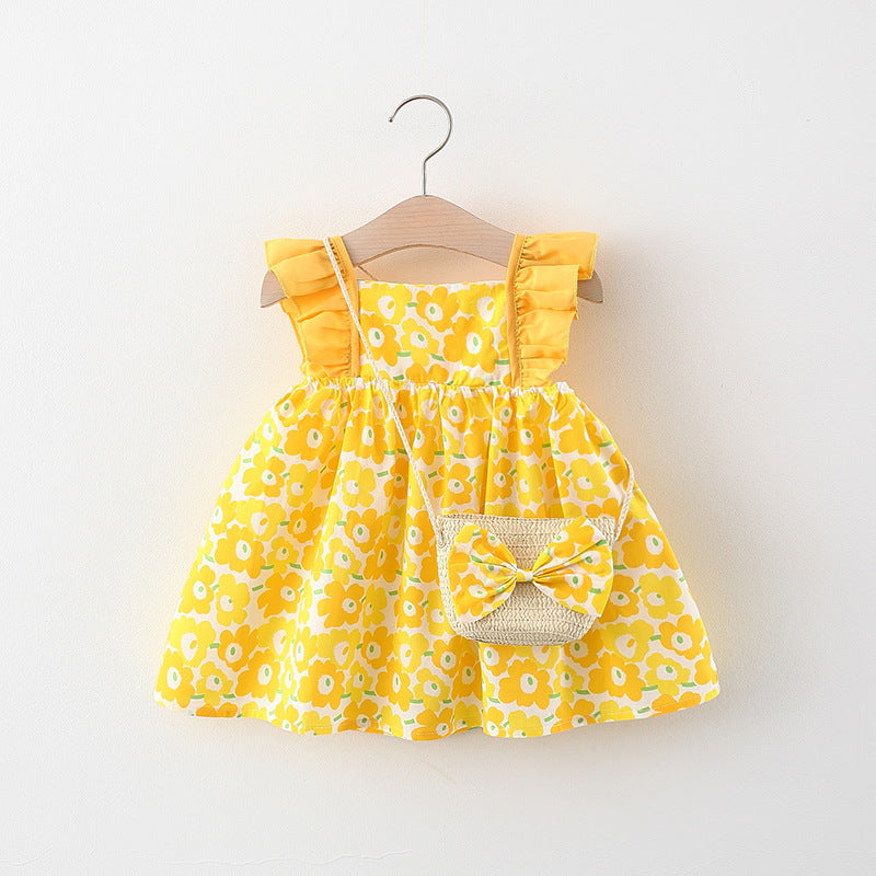 Children's Skirt Girl Baby Summer Dress New Sleeveless Cute Dress Girls Beach Skirt