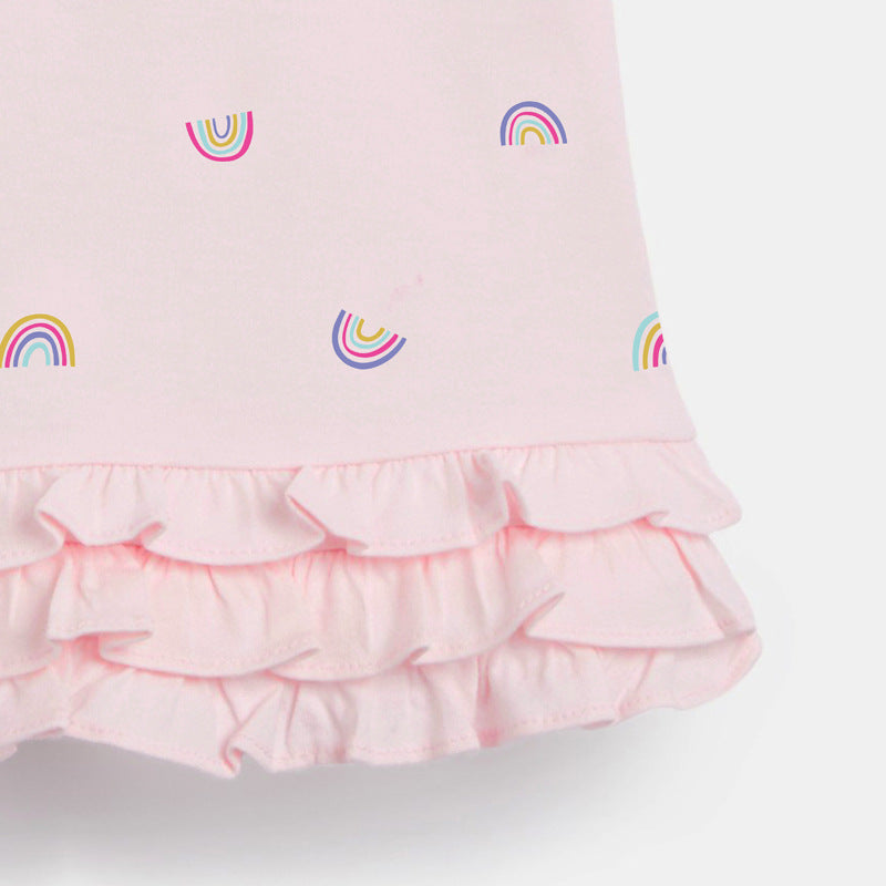 Children's Dress Summer New Children's Clothing Solid Color Girls' Dress Knitted Children's Skirt