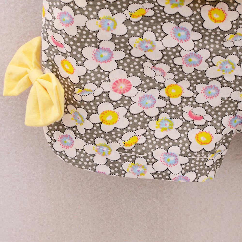 Baby Girl Set Lolly Sleeveless T-shirt Tops+Short Print Pants Clothes Set
