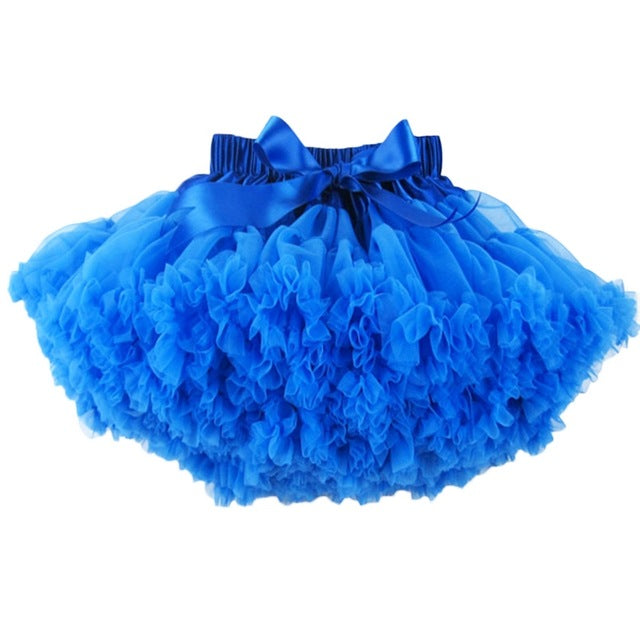 Buenos Ninos Girls Fluffy 2-18 Years Chiffon Pettiskirt Solid Colors tutu skirts girl Dance Skirt Christmas Tulle Petticoat