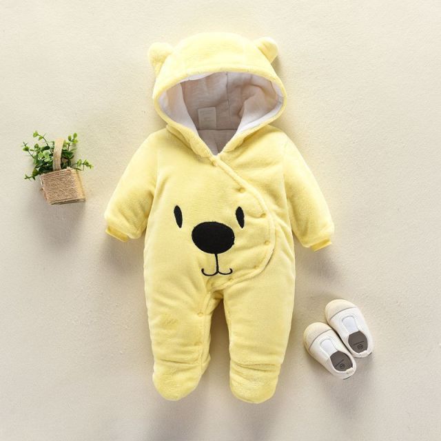 Newborn Baby Fleece Winter Infant Warm Baybysuit One-Pieces