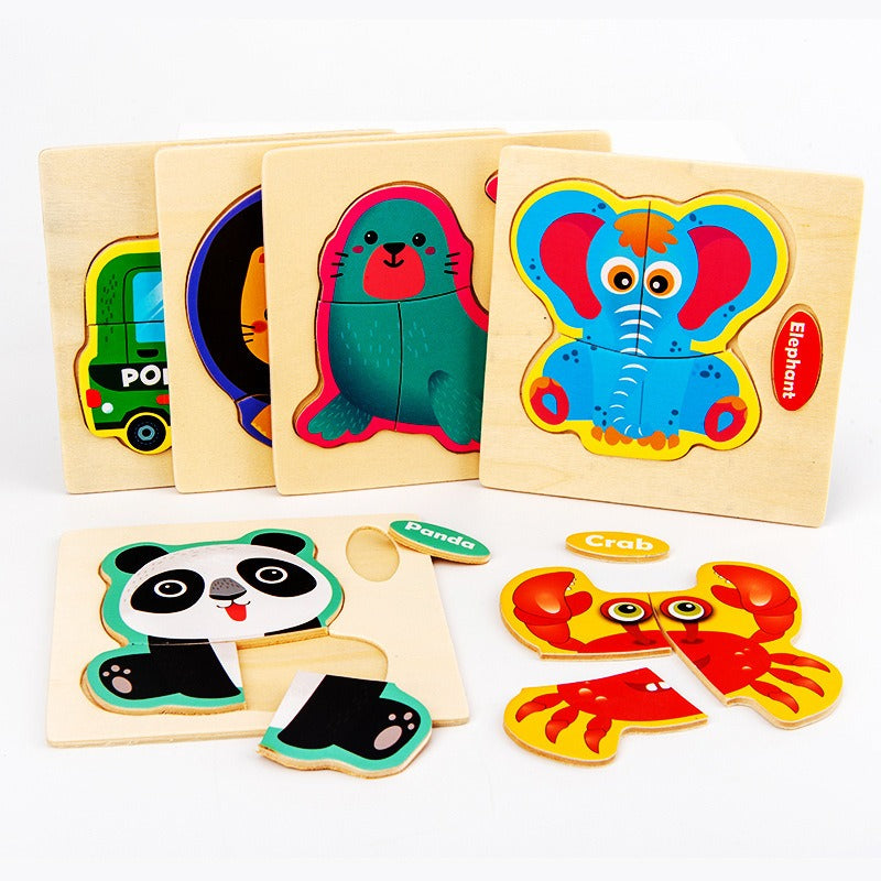 Early Education Puzzle Jitterbug With The Same Children's Educational Animal Enlightenment Cognitive Puzzle Board Toys