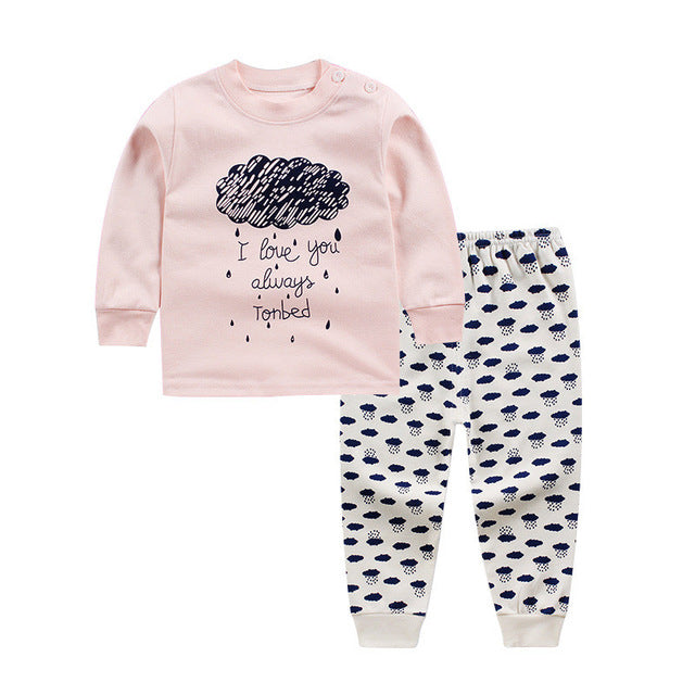 Pink bebes baby cotton suits sets children's clothing set baby girl suits two-piece suits cotton clothes for children 12m3t-8T