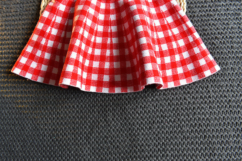 Knitting coat of foreign gas of girl of new fund of children's outfit autumn + skirt of knitted half is sweet two sets