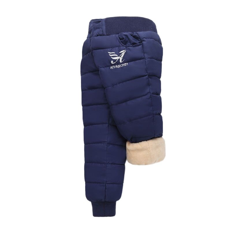 Warm Thicken Boys Girls Down Pants Winter Children High Quality Trousers Teens Boy Girl Down Trousers Kids Ski Down Padded Pants