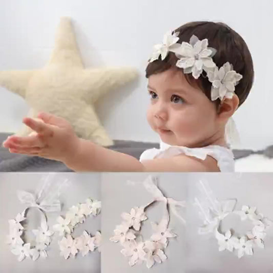 Baby Hair Band Korean Style Headwear Female Baby Princess Hair Accessories Flower 100-Day Photography Cute Hair Band Children's Hair Accessories