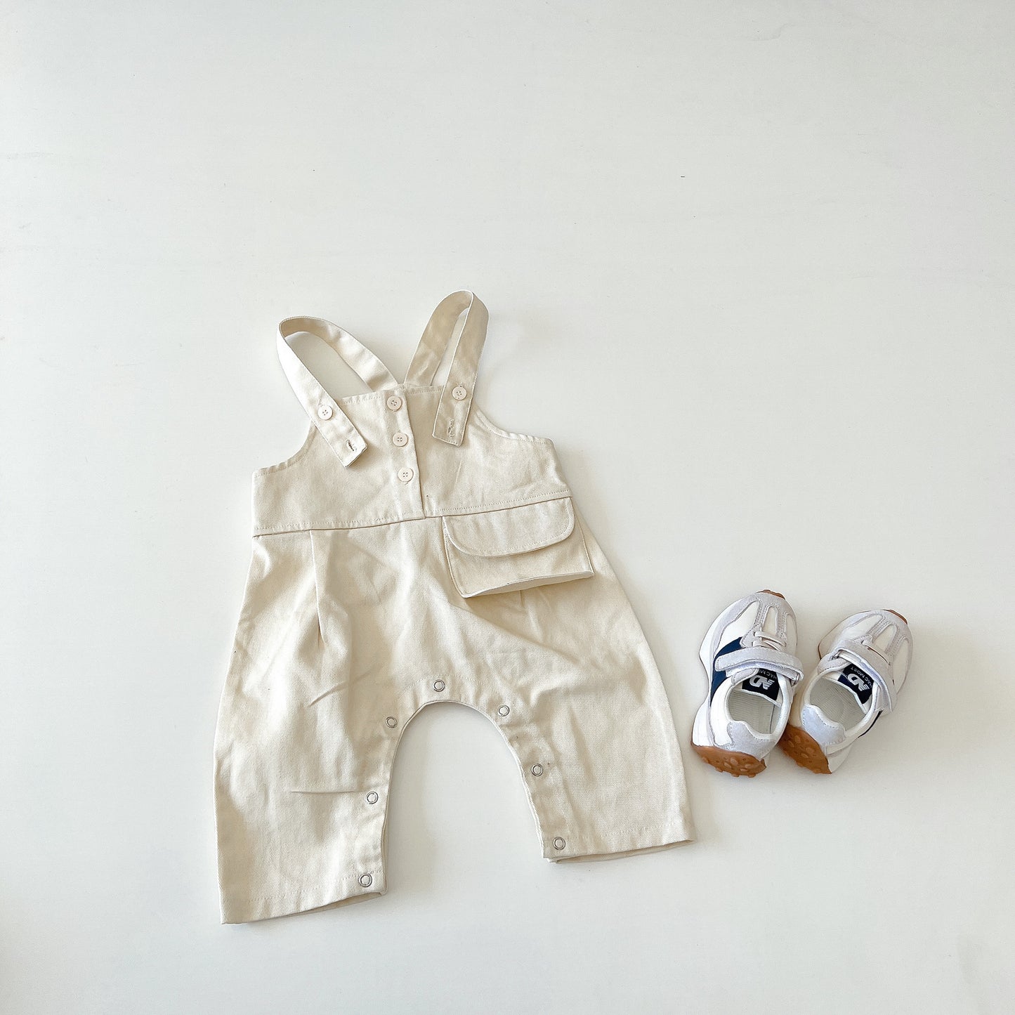 Children's clothing boys and girls baby spring new baby denim overalls striped long sleeved T-shirt foreign style