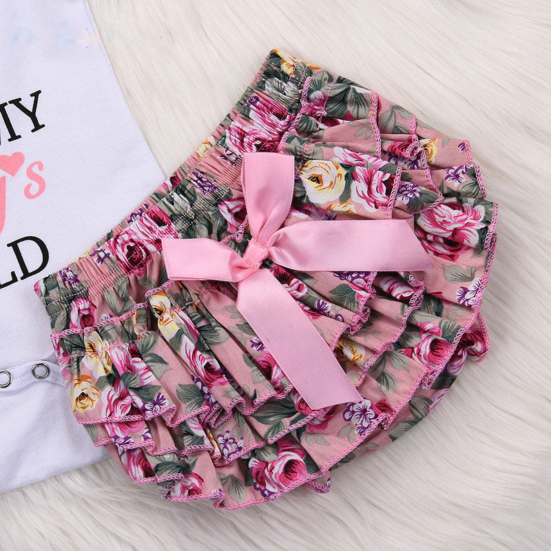 Wisefin Newborn Baby Girl Clothing Set Summer Baby Bodysuits+Floral PP Shorts+Headband Infant Outfits Cute Toddler Girl Clothes