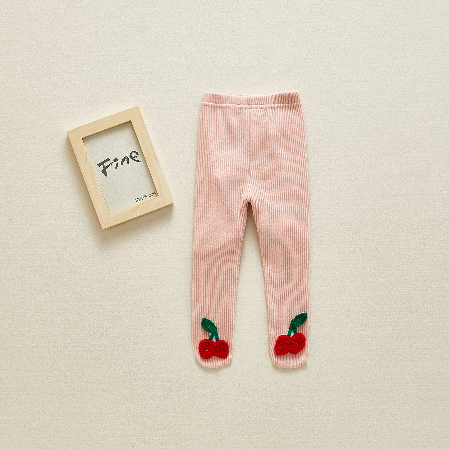 Spring and autumn new baby cute cherry leggings cotton wild pp pantyhose