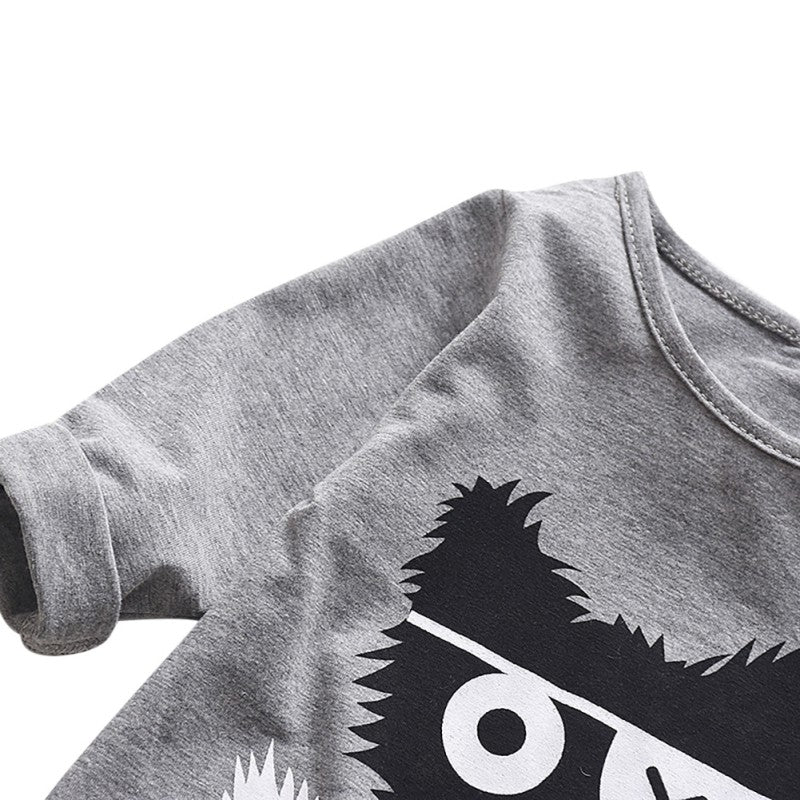 Infant Cartoon Bear Baby Clothes Girl&Boys Long Sleeve Cat Print Cute Baby Rompers