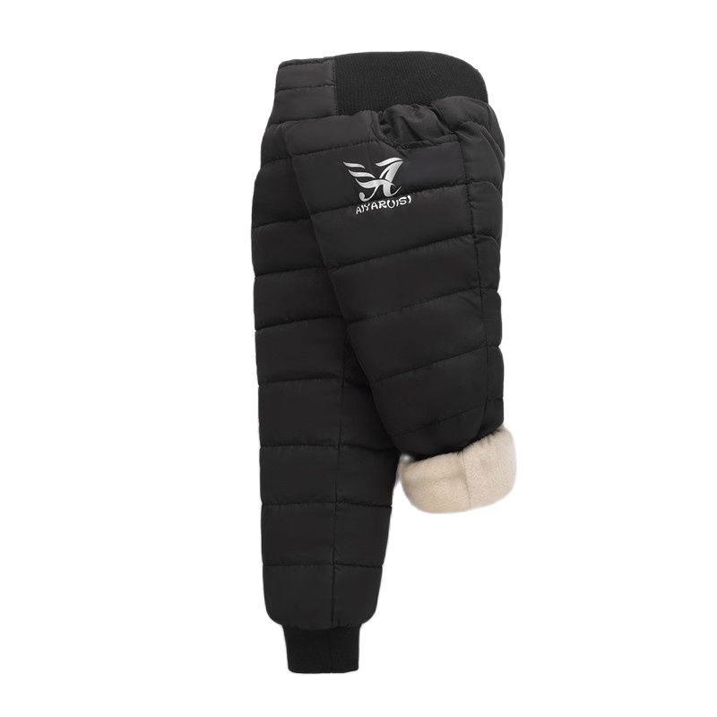 Warm Thicken Boys Girls Down Pants Winter Children High Quality Trousers Teens Boy Girl Down Trousers Kids Ski Down Padded Pants