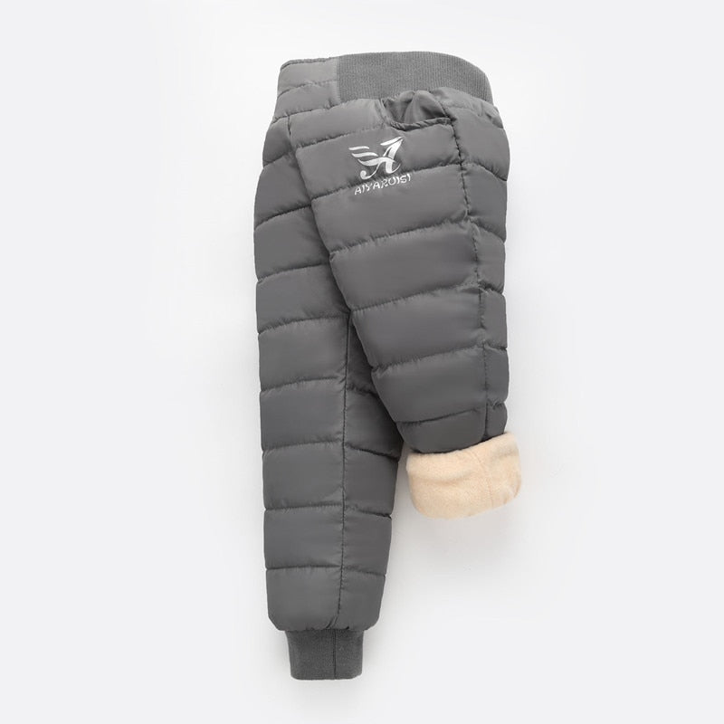 Warm Thicken Boys Girls Down Pants Winter Children High Quality Trousers Teens Boy Girl Down Trousers Kids Ski Down Padded Pants