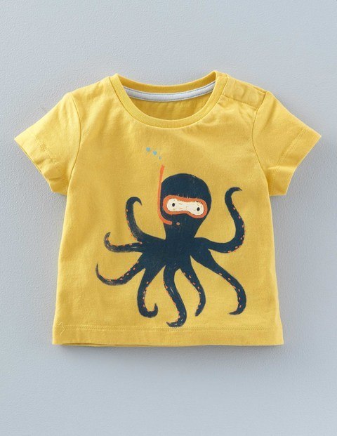 The United States and Europe Boy Octopus Octopus Printed T-shirt + Striped Pants 2 Sets of Children's Suit Boys Clothing Set