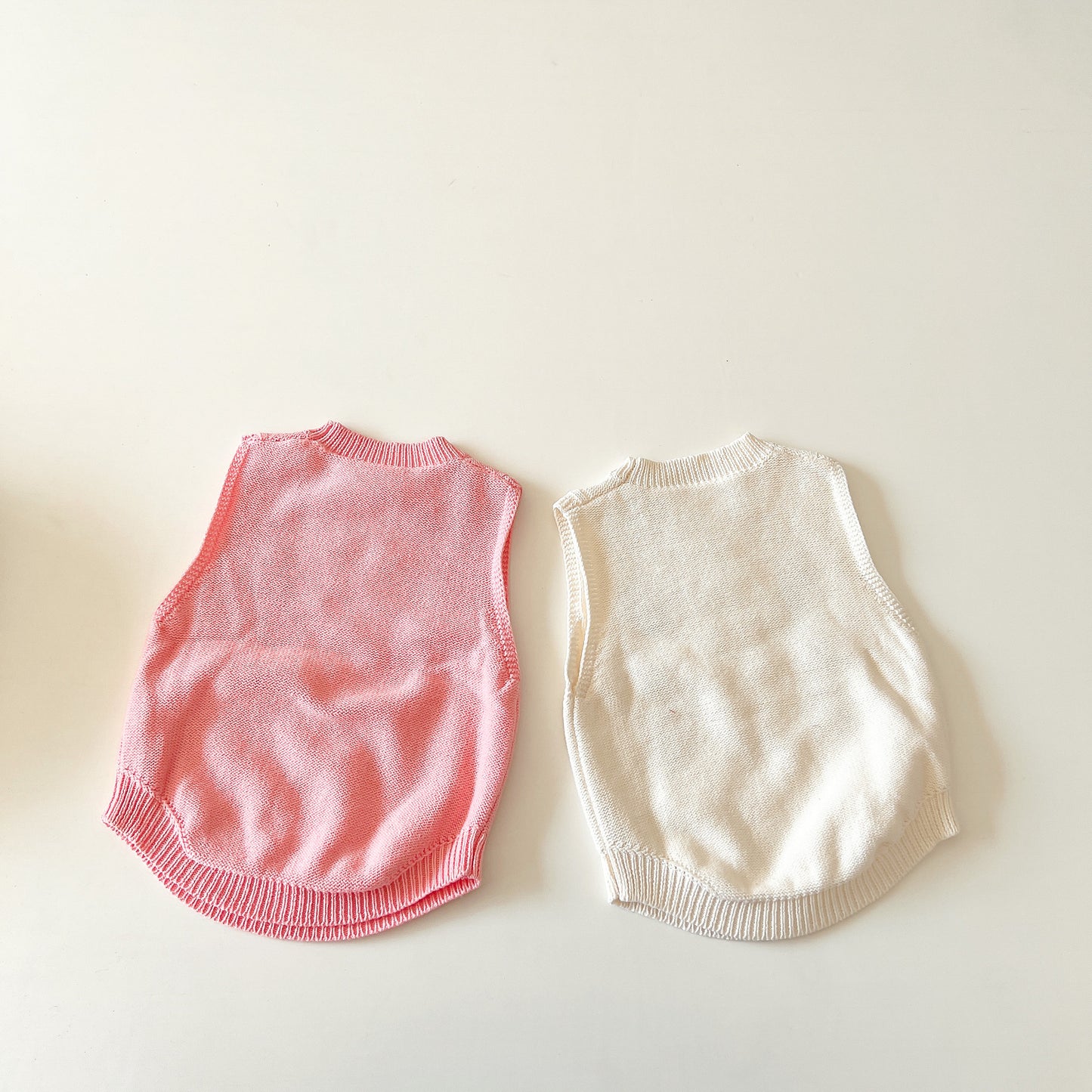 Spring baby girl all match baby 0-2 years old cardigan cotton yarn knitted sweater embroidered round neck vest