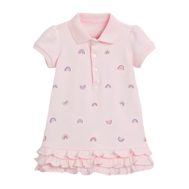 Children's Dress Summer New Children's Clothing Solid Color Girls' Dress Knitted Children's Skirt