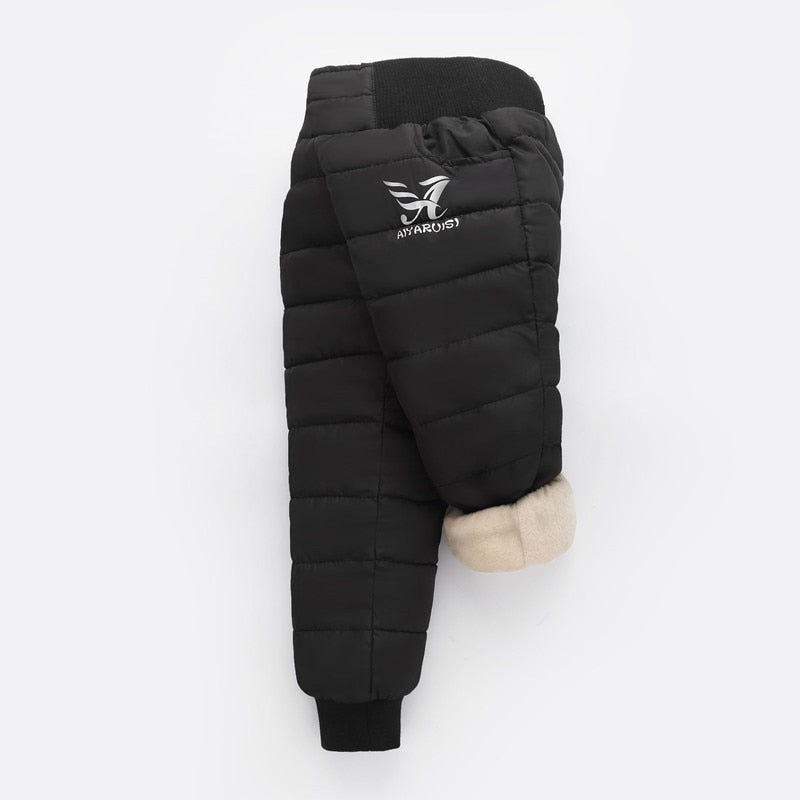Warm Thicken Boys Girls Down Pants Winter Children High Quality Trousers Teens Boy Girl Down Trousers Kids Ski Down Padded Pants