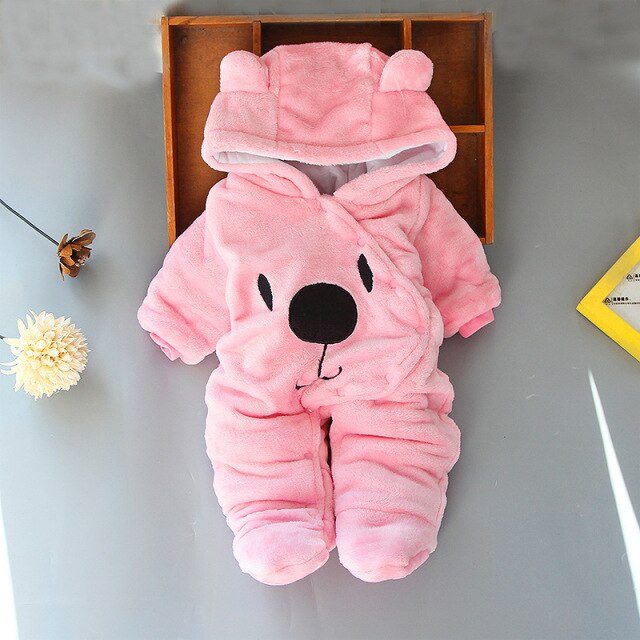 Newborn Baby Fleece Winter Infant Warm Baybysuit One-Pieces