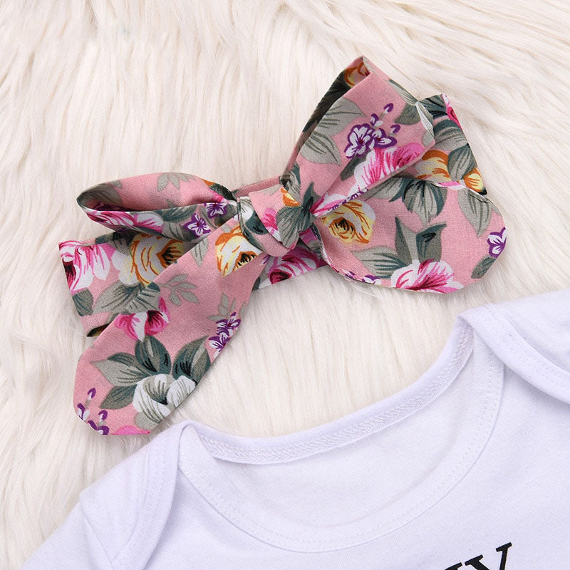 Wisefin Newborn Baby Girl Clothing Set Summer Baby Bodysuits+Floral PP Shorts+Headband Infant Outfits Cute Toddler Girl Clothes