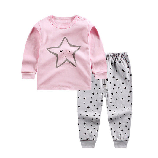 Pink bebes baby cotton suits sets children's clothing set baby girl suits two-piece suits cotton clothes for children 12m3t-8T