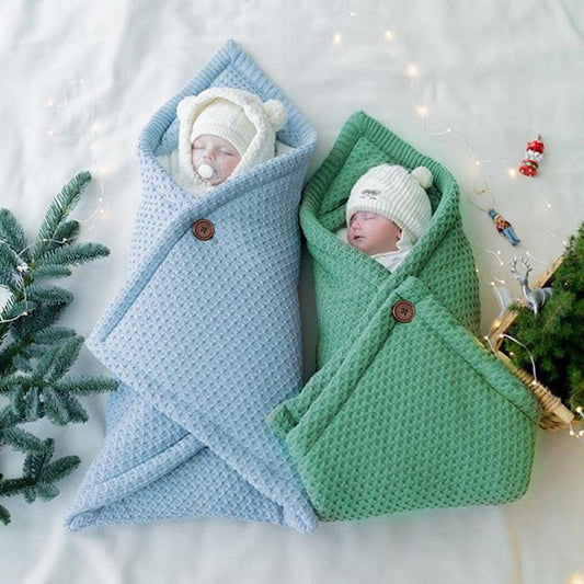 Winter Baby Sleeping Bags Warm Infant Envelopes Stroller Knitted Cocoon for Newborns Bebes Swaddle Wrapper Sleep Sack Schlafsack