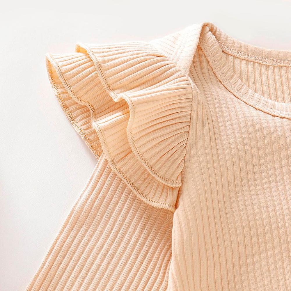 Cute Baby Girl Clothes Hot Sale Infant Long Sleeve Ruffles Solid Romper+Floral Pants+Headband Outfits Toddler Girl Clothes bebes