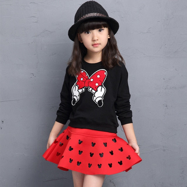 Toddler Girls Clothing Sets Back To School Outfit Girls Skirt Set Spring Autumn Winter tracksuit for 4 5 6 7 8 9 10 11 12 Years