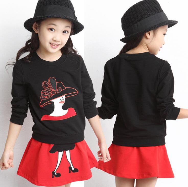 Toddler Girls Clothing Sets Back To School Outfit Girls Skirt Set Spring Autumn Winter tracksuit for 4 5 6 7 8 9 10 11 12 Years