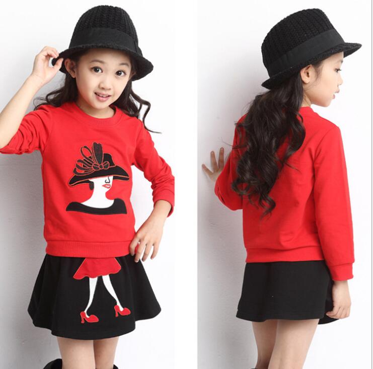 Toddler Girls Clothing Sets Back To School Outfit Girls Skirt Set Spring Autumn Winter tracksuit for 4 5 6 7 8 9 10 11 12 Years