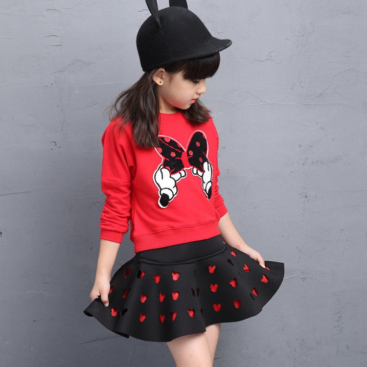 Toddler Girls Clothing Sets Back To School Outfit Girls Skirt Set Spring Autumn Winter tracksuit for 4 5 6 7 8 9 10 11 12 Years