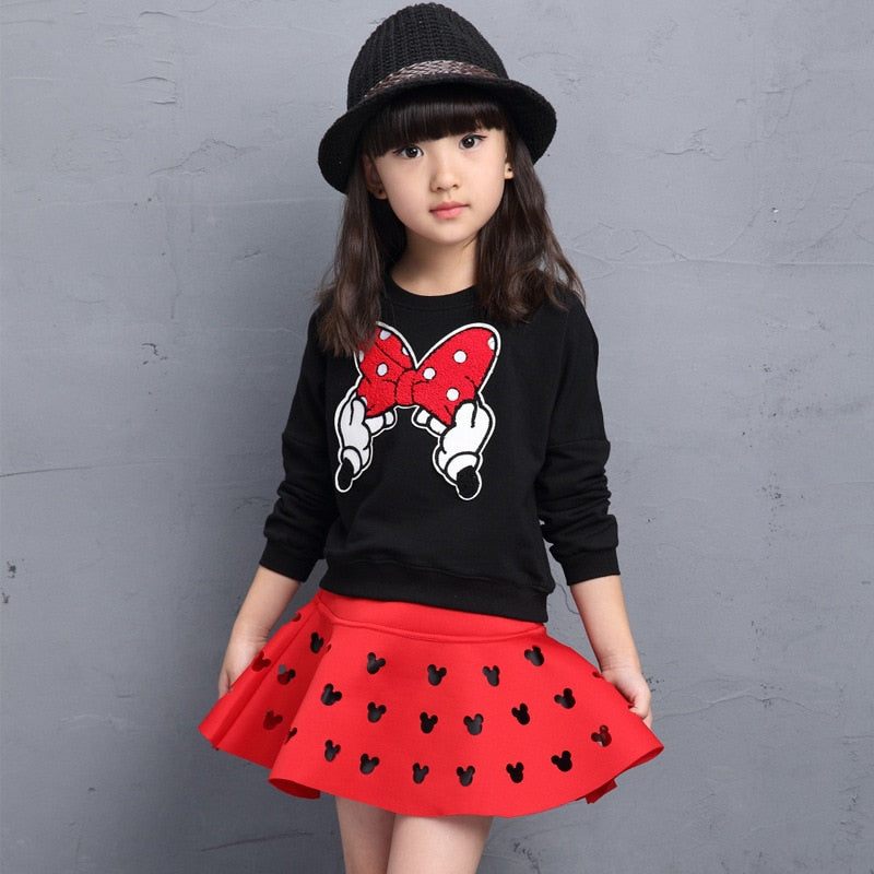 Toddler Girls Clothing Sets Back To School Outfit Girls Skirt Set Spring Autumn Winter tracksuit for 4 5 6 7 8 9 10 11 12 Years