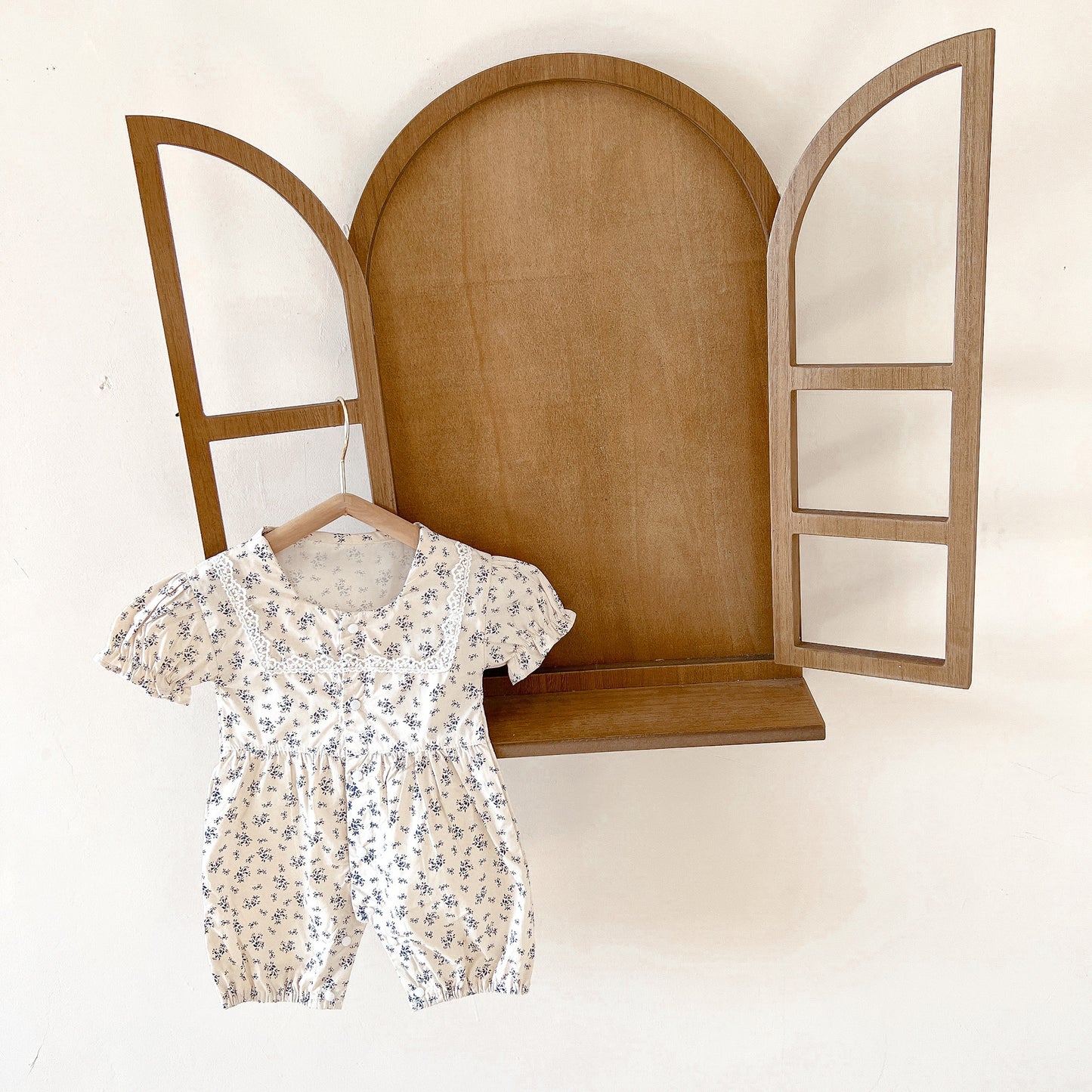 Summer ins baby one piece clothes female baby lace small floral cotton short sleeved triangle romper