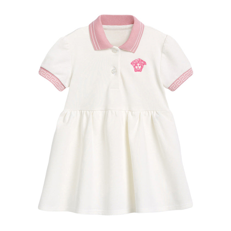 Children's Dress Children's Clothing Summer New Girl's Dress Cotton Short-Sleeved Children's Skirt