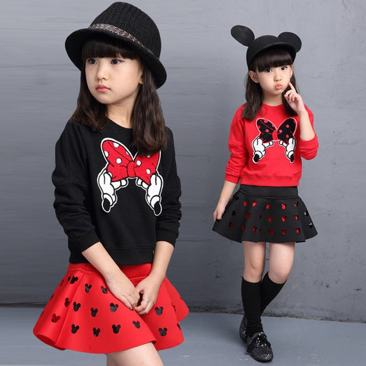 Toddler Girls Clothing Sets Back To School Outfit Girls Skirt Set Spring Autumn Winter tracksuit for 4 5 6 7 8 9 10 11 12 Years